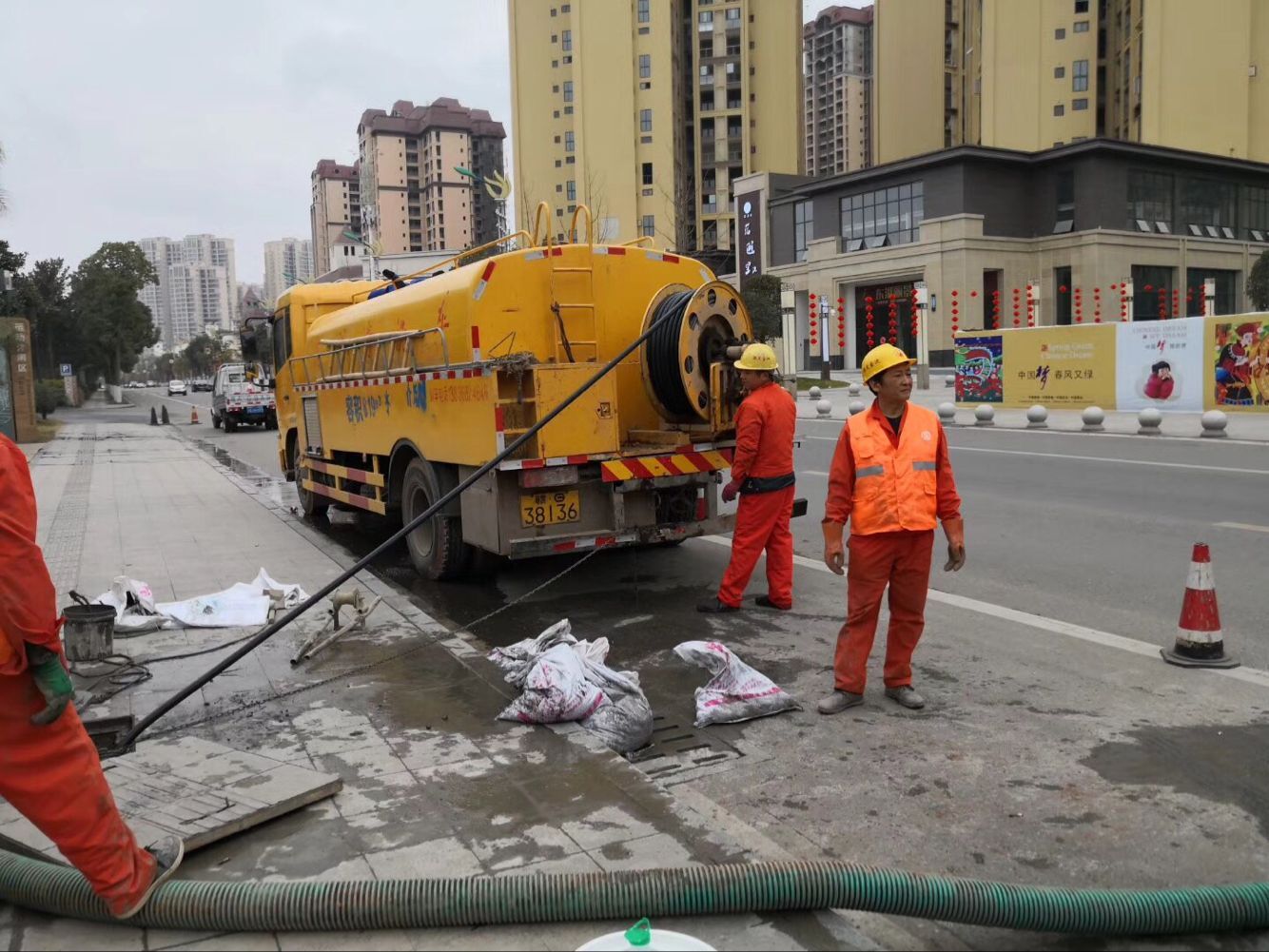园林办事处排污管道清淤-管道清洗
